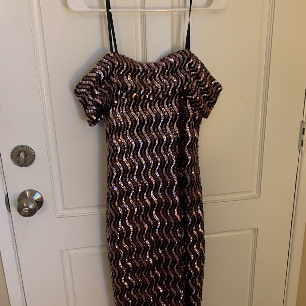 Sequenced midi cocktail dress